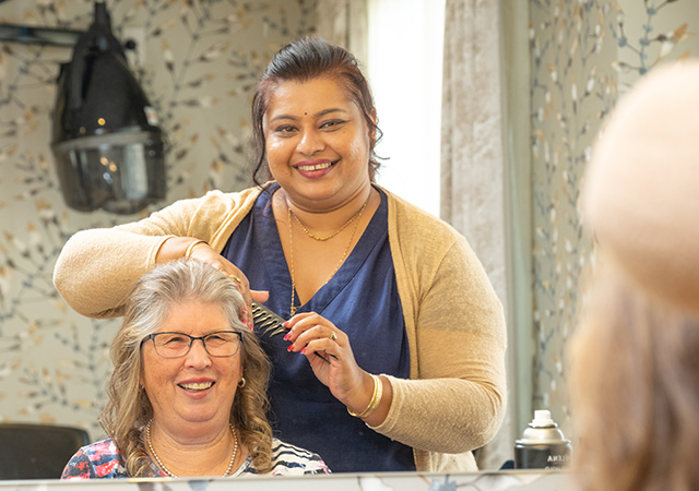 hair salon in retirement village
