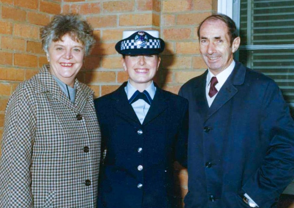 Debra with parents