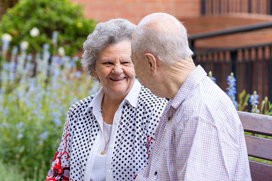 Couple in assisted living
