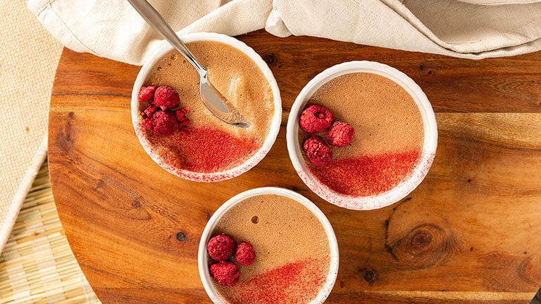 Chocolate Mousse on table