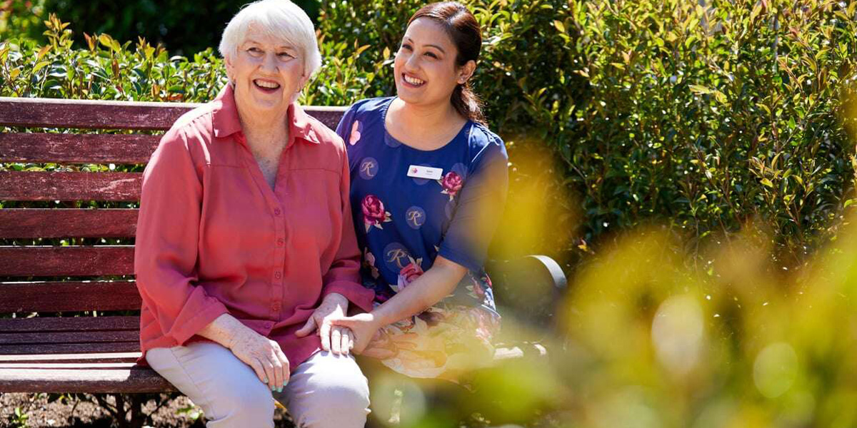 resident and caregiver